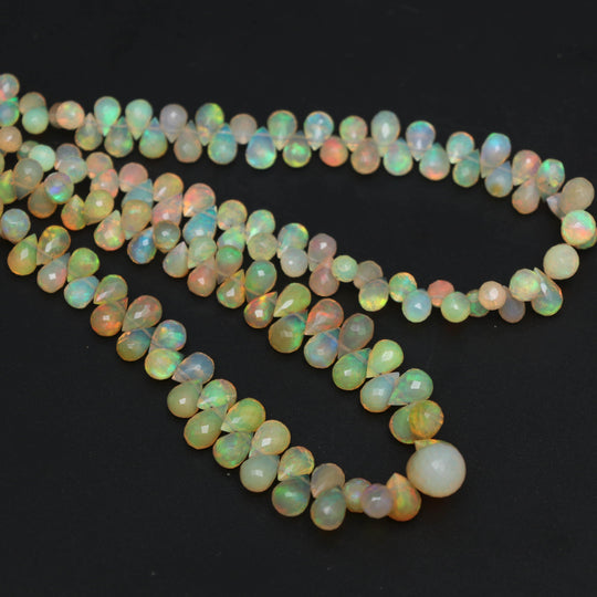 Honey Ethiopian Opal Smooth Drops, 3x6mm To 6x10mm, Opal Jewelry Making Beads, 16 Inches Strand, Price Per Strand