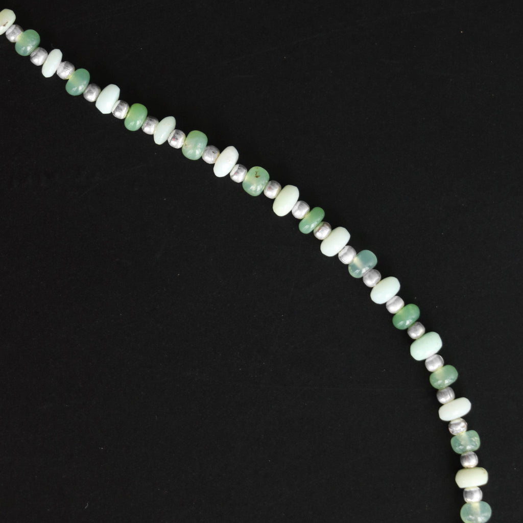Chrysoprase Smooth Beads, Chrysoprase Rondelle, Rondelle Beads, Smooth Beads, Gemstone Beads, 4 mm to 4.5 mm, 8 Inch Strand - National Facets, Gemstone Manufacturer, Natural Gemstones, Gemstone Beads