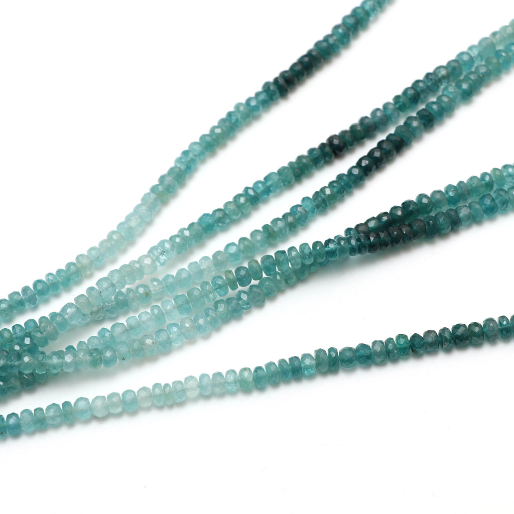 Natural Grandidierite Roundel Faceted Beads, 5 mm to 6 mm,Gem Quality, 8 Inch6 Inch\ 18 Inches ,Full Strand, Price Per Strand - National Facets, Gemstone Manufacturer, Natural Gemstones, Gemstone Beads