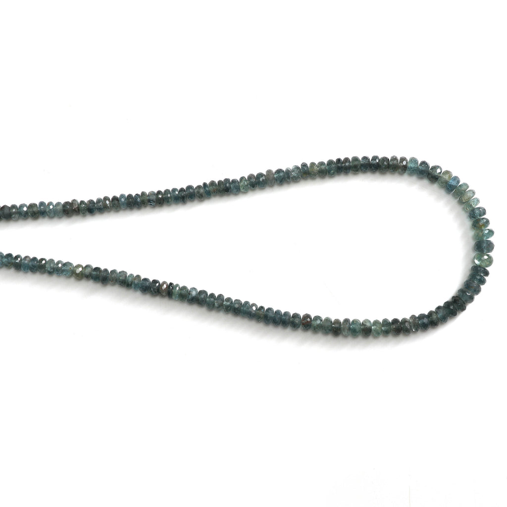 Natural Moss Aquamarine Faceted Roundel Beads, 5 mm to 7 mm - Moss Aquamarine Beads- Gem Quality,8 Inch/16 Inch/18 Inch, Price Per Strand - National Facets, Gemstone Manufacturer, Natural Gemstones, Gemstone Beads