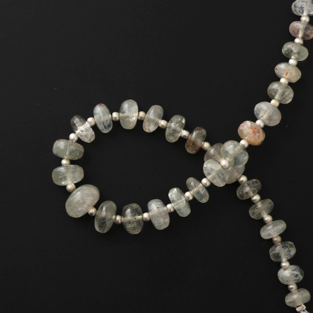 Sunstone Roundel Smooth Beads - 6 mm to 10 mm - Sun stone Beads - Gem Quality , 8 Inch Full Strand, Price Per Strand - National Facets, Gemstone Manufacturer, Natural Gemstones, Gemstone Beads