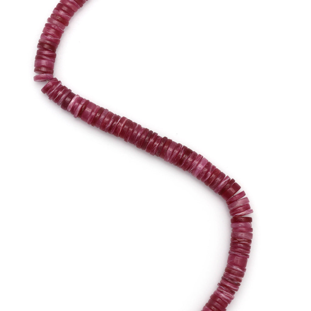 Ruby Glass Filled Smooth Button Beads, Ruby Smooth Tyre, 5.5 MM to 6.5 MM, Ruby Smooth, 8 Inch ,Price Per Strand - National Facets, Gemstone Manufacturer, Natural Gemstones, Gemstone Beads