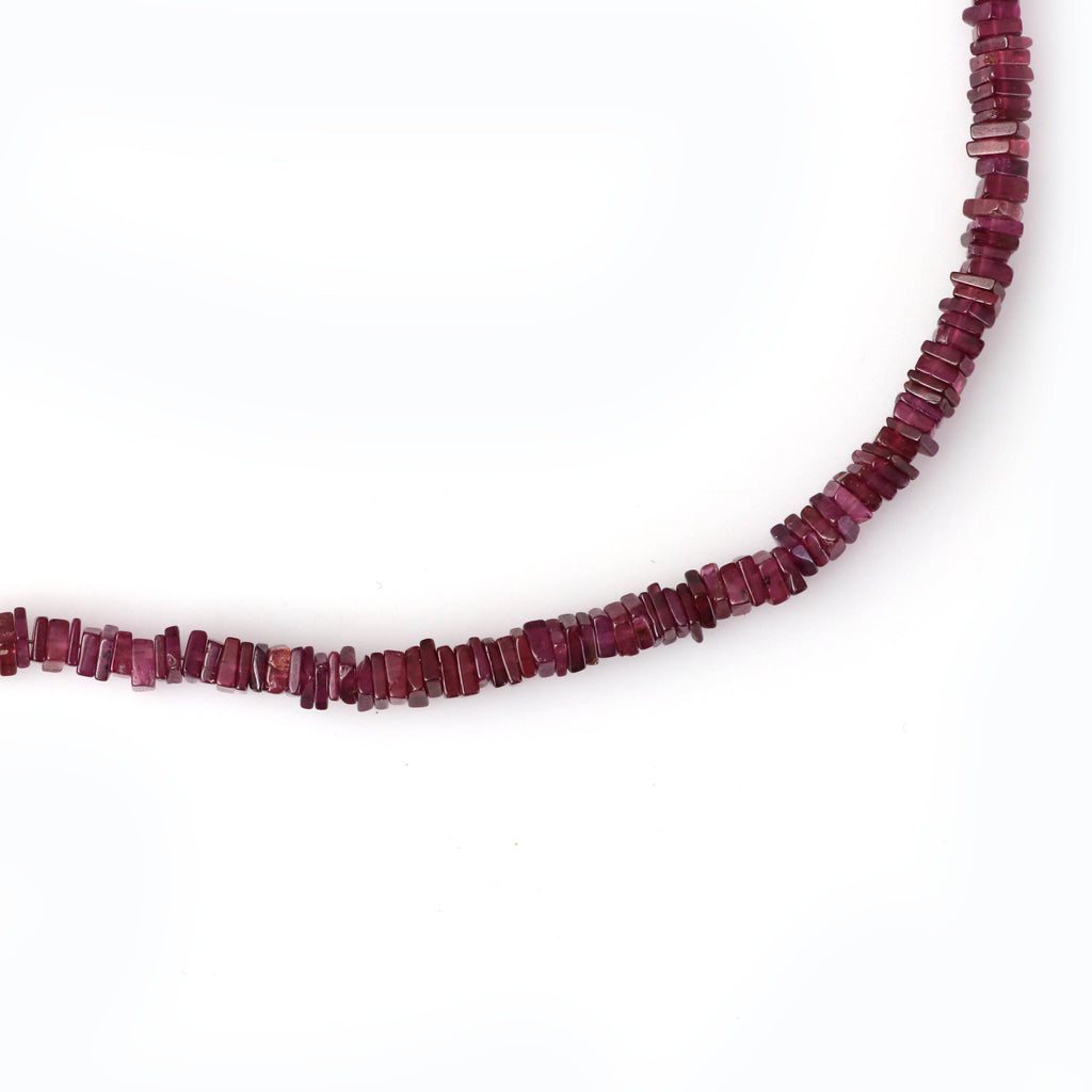 Garnet Smooth Square Chips Beads ,3.5 mm to 4.5 mm ,Garnet Both Side Flat Cabochon Gemstone,8 Inch ,Price For Strand - National Facets, Gemstone Manufacturer, Natural Gemstones, Gemstone Beads