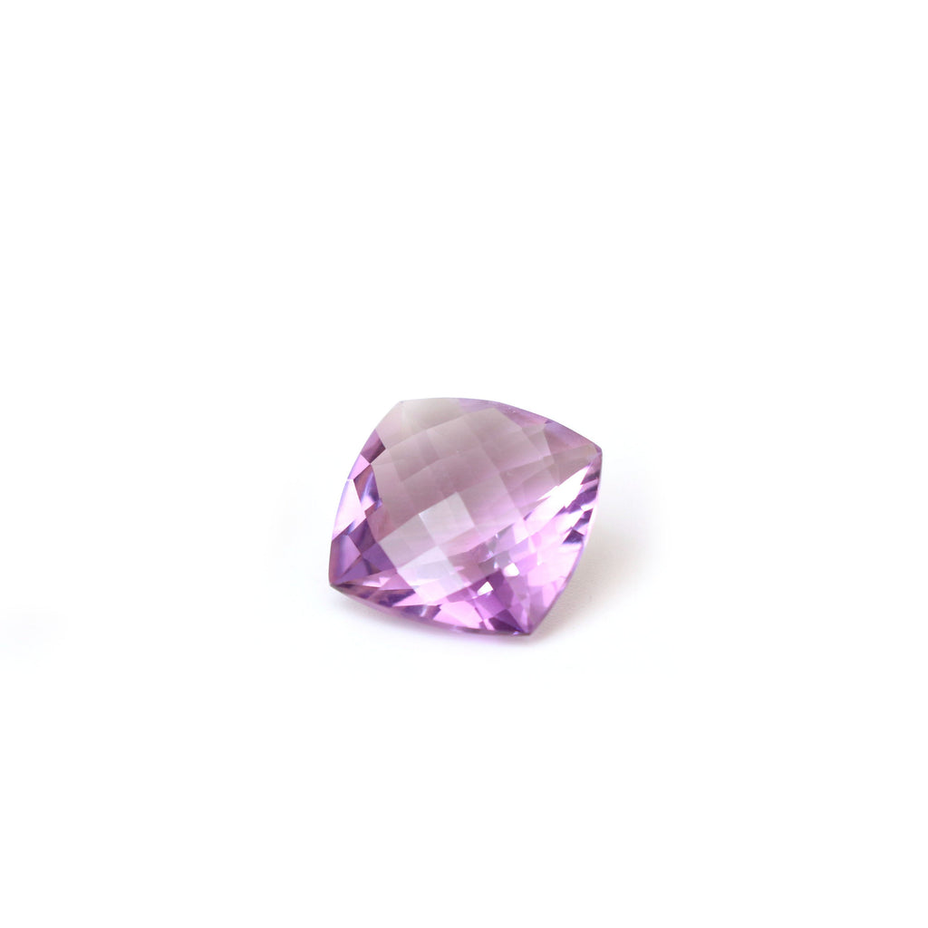 Pink Amethyst Faceted Cushion Loose Gemstone, 15mm , Checker Cut Gemstone, AA Quality, 1 Pieces - National Facets, Gemstone Manufacturer, Natural Gemstones, Gemstone Beads
