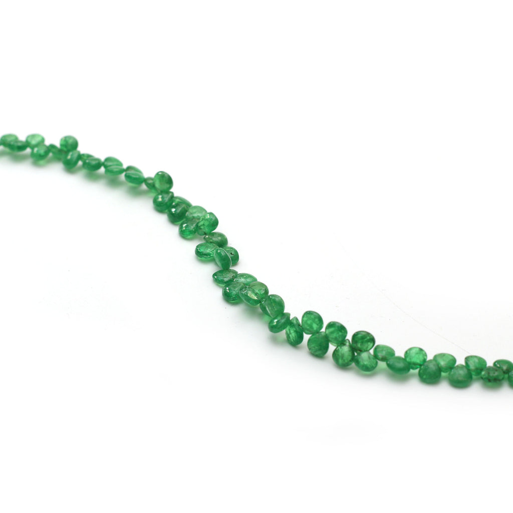 Tsavorite Smooth Heart Beads, 3.5x4.5 mm to 5x5 mm - Tsavorite Gemstone, Tsavorite Heart- Gem Quality , 7 Inch Full Strand, Price Per Strand - National Facets, Gemstone Manufacturer, Natural Gemstones, Gemstone Beads