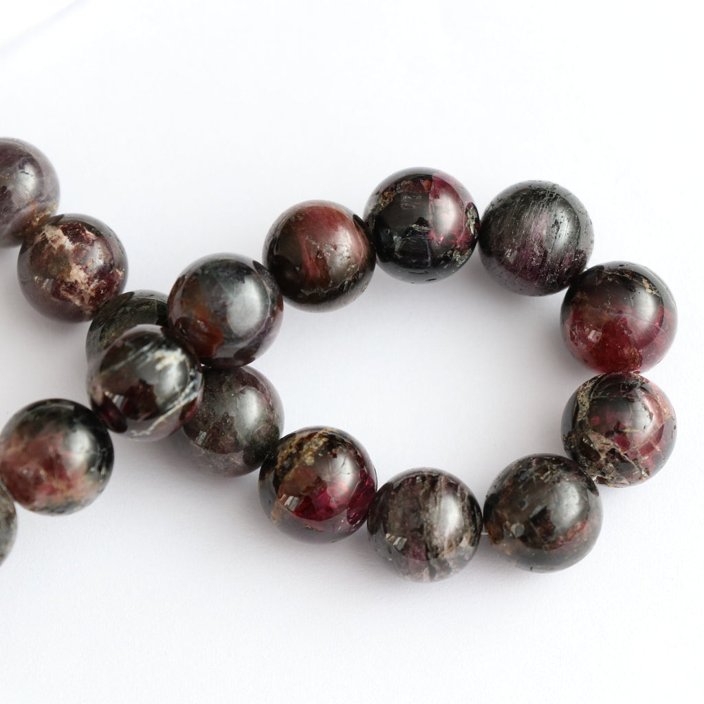 Multi Tourmaline Smooth Balls Beads , 11 mm to 12 mm, Multi Tourmaline Round Balls, Tourmaline strand, 8 Inch Full Strand, Per Strand Price - National Facets, Gemstone Manufacturer, Natural Gemstones, Gemstone Beads