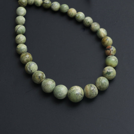 Natural Serpentine Opal Smooth Balls Beads , Serpentine Round Balls - 5 mm to 10 mm- Serpentine Opal- Gem Quality, 8 Inch, Price Per Strand