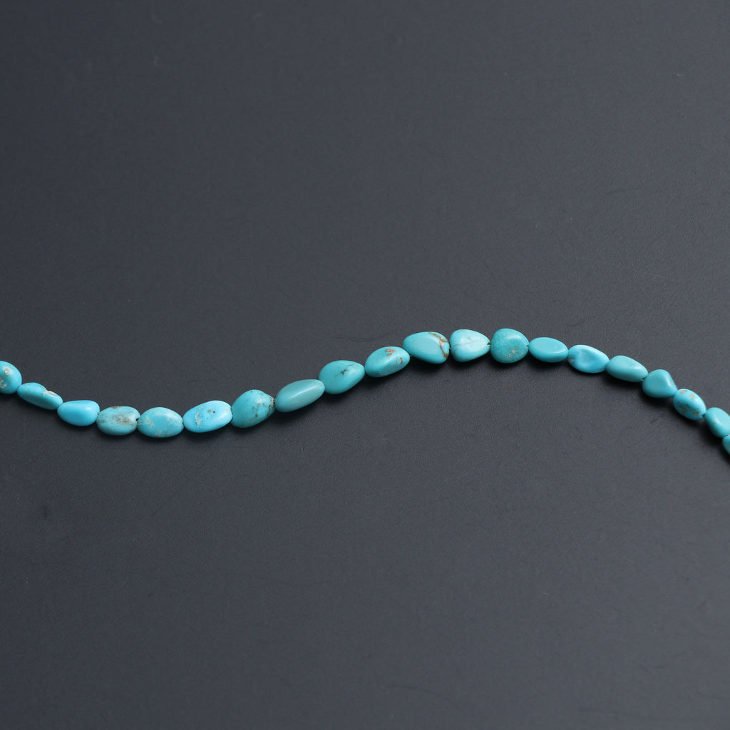 Turquoise Smooth Nuggets Beads, Turquoise nuggets - 4x3 mm to 5x7.5 mm - Turquoise Nuggets - Gem Quality, 8 Inch, Price Per Strand - National Facets, Gemstone Manufacturer, Natural Gemstones, Gemstone Beads
