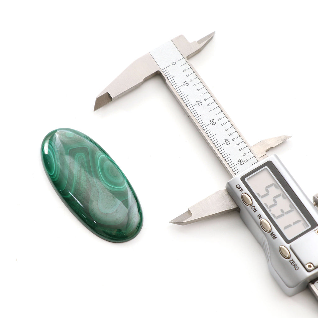Natural Melachite Smooth Oval Loose Gemstones | Oval Loose Gemstone | Smooth Melachite | 55x25 mm | Smooth Oval Gemstone | 1 Piece - National Facets, Gemstone Manufacturer, Natural Gemstones, Gemstone Beads