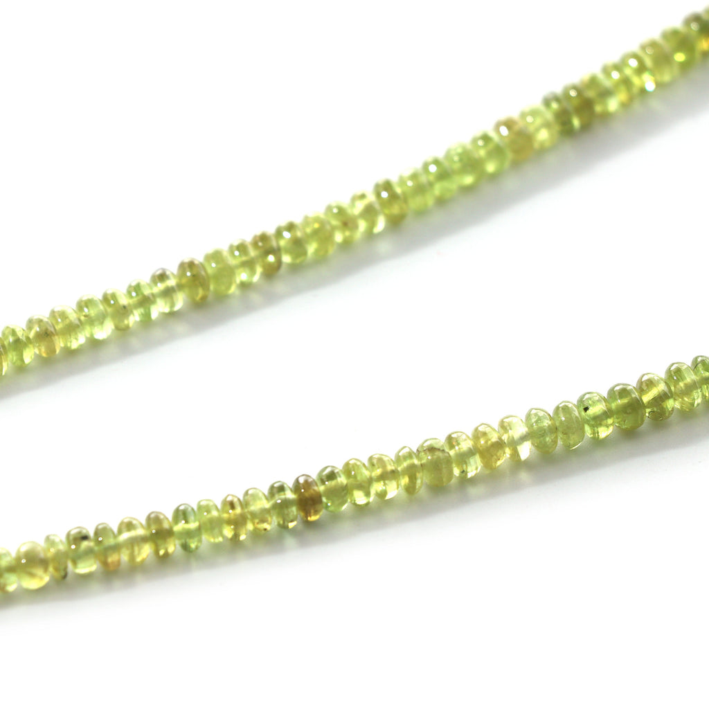 Sphene Smooth Roundel Beads, 3 mm to 6 mm, Sphene Roundel Beads - Gem Quality , 8 Inch/ 16 Inch/ 18 Inch Full Strand, Price Per Strand - National Facets, Gemstone Manufacturer, Natural Gemstones, Gemstone Beads