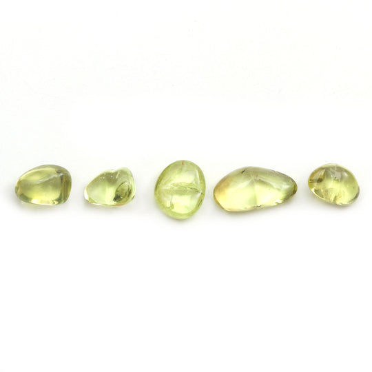 Natural Chrysoberyl Smooth Tumble Loose Gemstone, 7x14 mm, Chrysoberyl Jewelry Making Gemstone, 5 Pieces