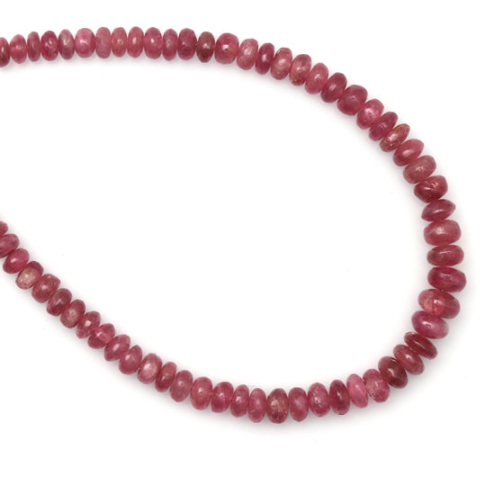 Pink Tourmaline Smooth Beads, 4 mm to 6 mm, Tourmaline Jewelry Making Beads - 8 Inch, Price Per Strand