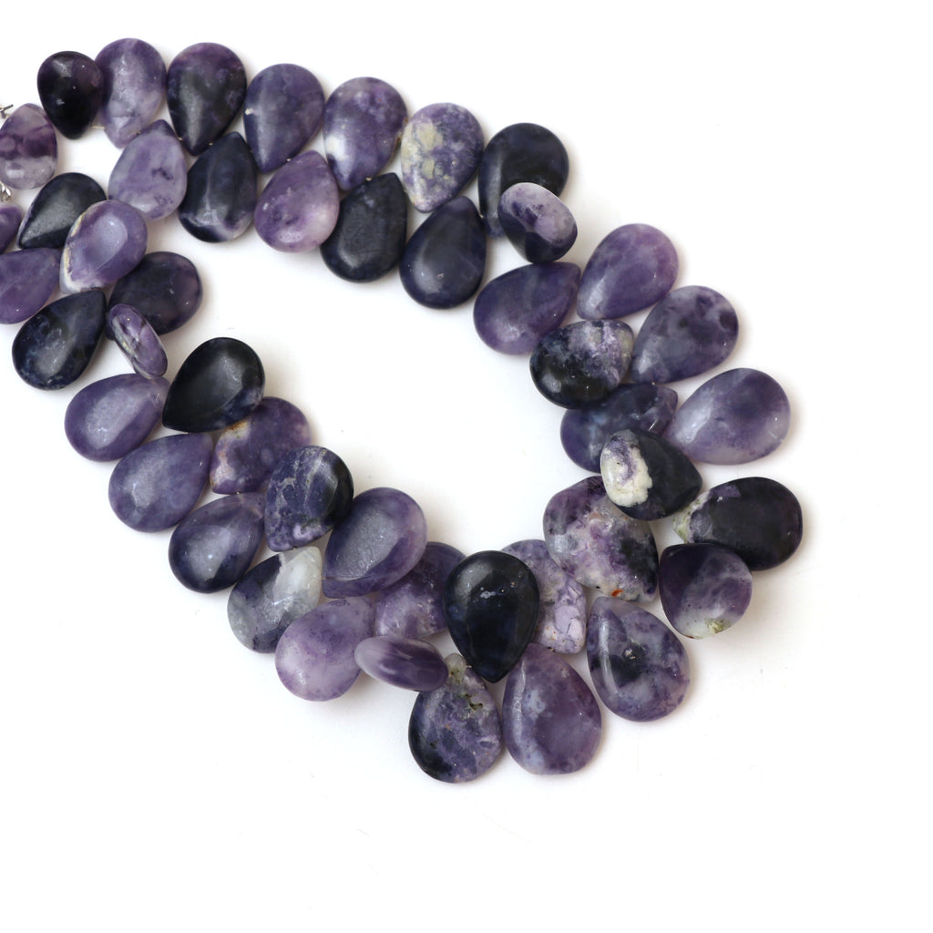 Natural Purple Opal Smooth Pear Beads | 7.5x11 mm to 11.5x15.5 mm | Rare beads necklace | 8 Inch Full Strand | Price Per Strand - National Facets, Gemstone Manufacturer, Natural Gemstones, Gemstone Beads