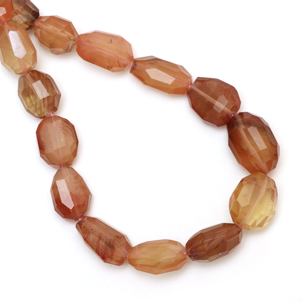 Andesine Faceted Tumble Beads | 8.5x10.5 mm to 13.5x21 mm | Andesine Gemstone | Gem Quality | 8 Inch/ 20 Inch Strand | Price Per Strand - National Facets, Gemstone Manufacturer, Natural Gemstones, Gemstone Beads