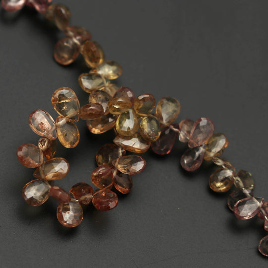 Natural Color Change Garnet Faceted Pears Beads, 4x6mm to 7x9mm, Garnet Jewelry Making Beads, 8 Inches Full Strand, Price Per Strand