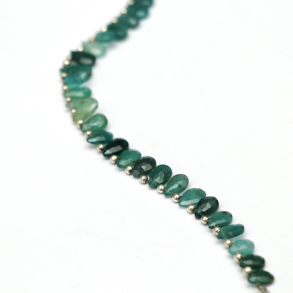 Grandidierite Faceted Pear Beads, 5x7 mm to 5x9 mm ,Grandidierite Faceted, Grandidierite Per Shape, Fine Quality, Natural, 8 Inch Strand - National Facets, Gemstone Manufacturer, Natural Gemstones, Gemstone Beads
