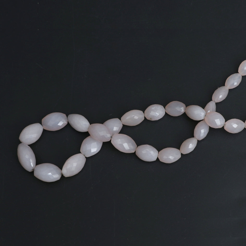 Lavender Chalcedony Faceted Oval Beads | 8.5x11.5 mm to 14.5x20 mm | Lavender Chalcedony Beads | 18 Inch Full Strand, Price Per Strand - National Facets, Gemstone Manufacturer, Natural Gemstones, Gemstone Beads