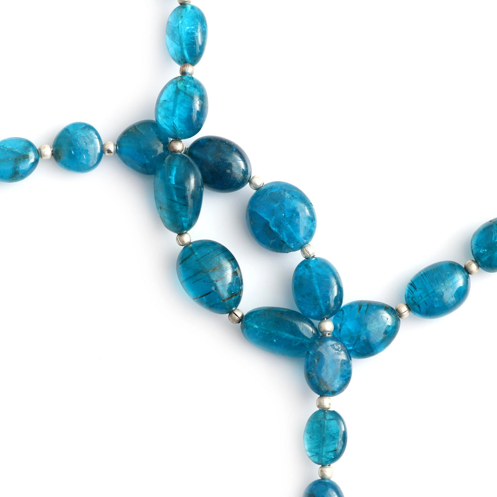 Neon Apatite Smooth Tumble Beads, Apatite Tumble, 7x9 mm to 8x12 mm - Neon Apatite - Gem Quality , 20 Cm Full Strand, Price Per Strand - National Facets, Gemstone Manufacturer, Natural Gemstones, Gemstone Beads