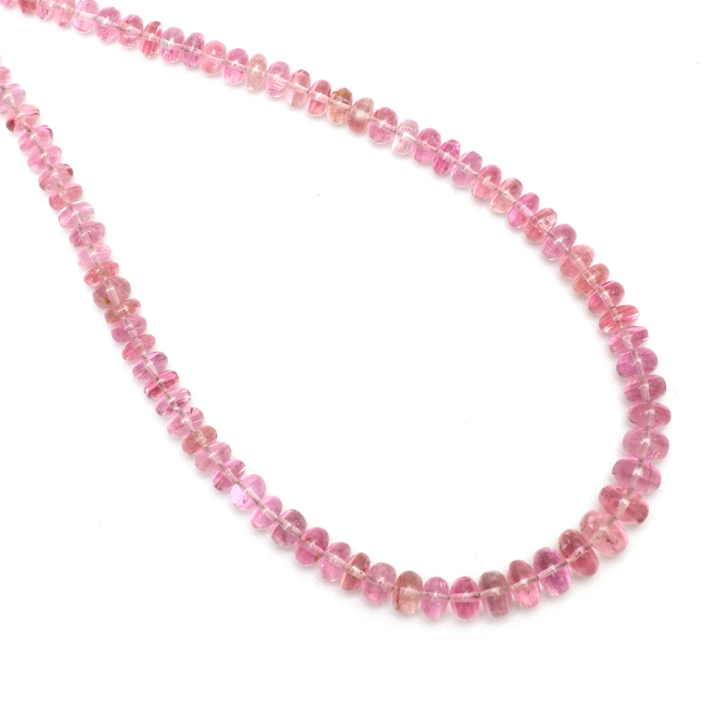 Natural Tourmaline Smooth Rondelle Beads | Unique Tourmaline | 4 mm to 7 mm | 8 Inch/ 18 Inch Full Strand | Price Per Strand - National Facets, Gemstone Manufacturer, Natural Gemstones, Gemstone Beads