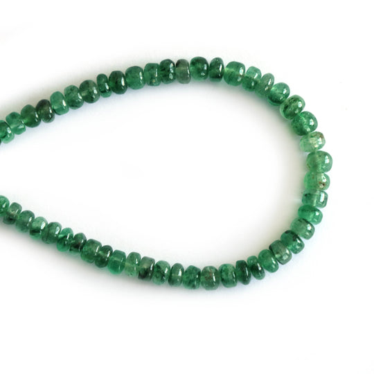 Green Quartz Smooth Beads, 4 mm to 6 mm, Green Quartz Jewelry Making Gemstone , 8 Inch Full Strand