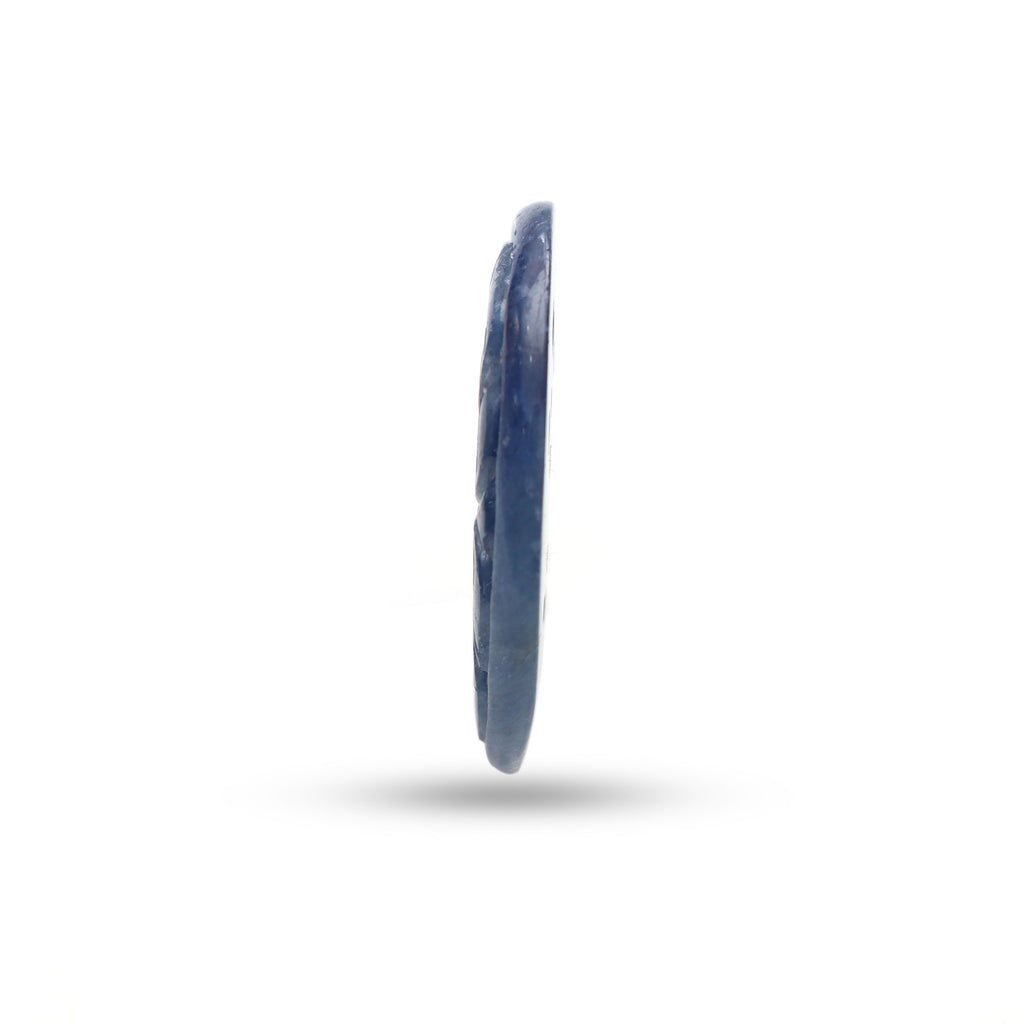 Natural Blue Sapphire Carving Oval Loose Gemstone - 23x30mm - Sapphire Oval , Sapphire Carving Loose Gemstone , 1 Pieces - National Facets, Gemstone Manufacturer, Natural Gemstones, Gemstone Beads