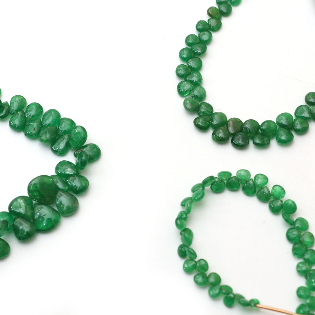 Tsavorite Smooth Heart Beads, Tsavorite Gemstone, Tsavorite Heart- Gem Quality , 7 Inch Full Strand, Price Per Strand, Gift For Women - National Facets, Gemstone Manufacturer, Natural Gemstones, Gemstone Beads