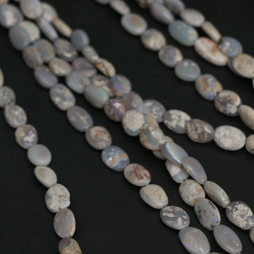 Natural Australian Opal Smooth Tumble Beads | 4.5x5.5 mm to 8x12 mm | Australian Opal Tumble Beads | 8 Inch/ 18 Inch | Price Per Strand - National Facets, Gemstone Manufacturer, Natural Gemstones, Gemstone Beads