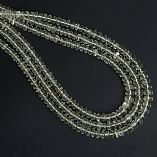 Aquamarine Smooth Rondelle Beads, 3.5 mm To 6 mm, Aquamarine Jewelry Making Beads, 18 Inches Full Strand, Price Per Strand