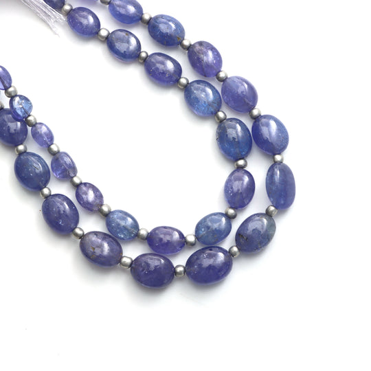 5x7 mm To 9x11 mm Tanzanite Smooth Tumble Beads