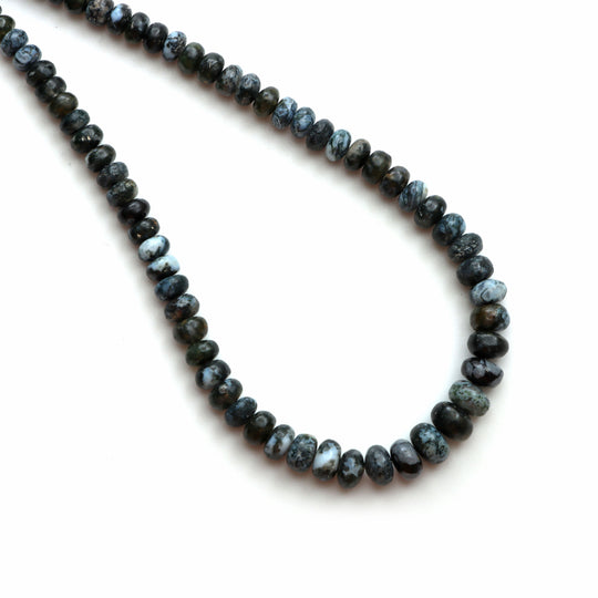 Textured Opal Smooth Rondelle Beads, 4.5 mm To 7.5 mm, Opal Jewelry Making Beads, 18 Inches Full Strand, Price Per Strand