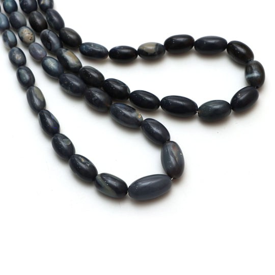 Australian Opal Smooth Tumble Beads, 6.5x9 mm To 9.5x15.5 mm, Opal Jewelry Making Beads, 17.5 Inches Full Strand, Price Per Strand