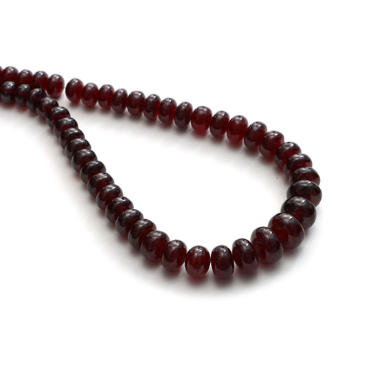 7.5-15.5 mm Natural Hessonite Garnet Rondelle Gemstone Beads
