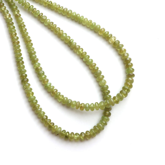 Sphene Smooth Rondelle Beads, 3.5 mm To 5.5 mm, Sphene Jewelry Making Beads, 12 Inches Full Strand, Price Per Strand