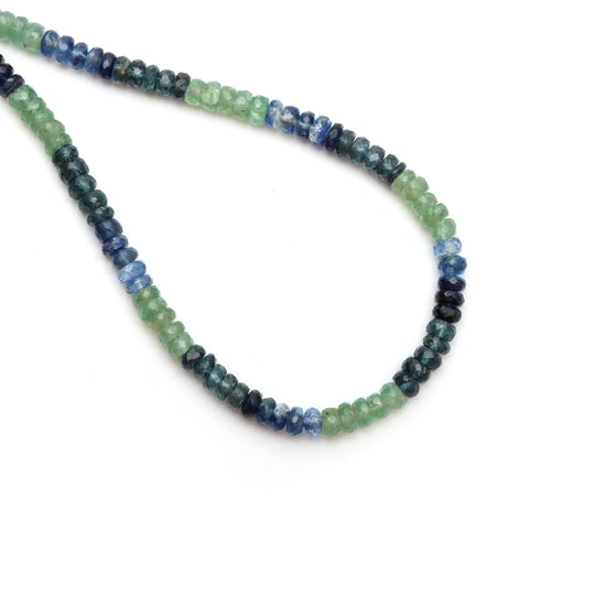 Natural Multi Kyanite Faceted Rondelle Beads, 5 mm To 5.5 mm, Multi Kyanite Jewelry Making Beads, 36 Inches Full Strand, Price Per Strand