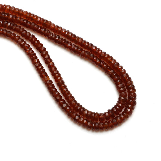 Orange Kyanite Faceted Rondelle Beads, 4 mm To 6.5 mm, Kyanite Jewelry Making Beads, 18 Inches Full Strand, Price Per Strand