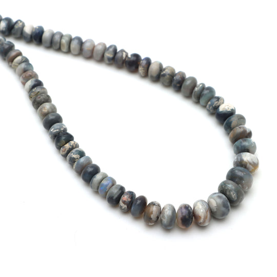 Australian Opal Smooth Rondelle Beads, 6 mm To 10.5 mm, Opal Jewelry Making Beads, 18 Inches Full Strand, Price Per Strand