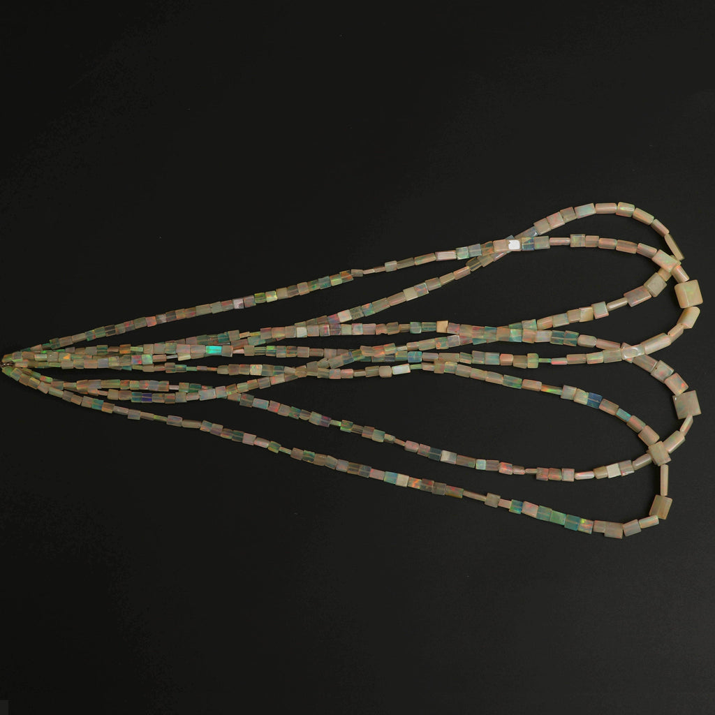 Natural Ethiopian Opal Smooth Rectangle Honey Color Beads | 3x3.5 mm to 6x6.5 mm | 8 Inches/ 18 Inches Full Strand | Price Per Strand - National Facets, Gemstone Manufacturer, Natural Gemstones, Gemstone Beads