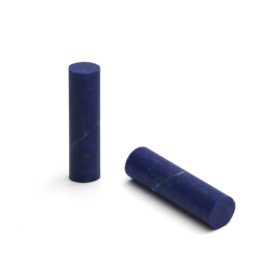 ラピス マット仕上げ シリンダー ジェムストーン、8.5x30.5 MM、ラピス ジュエリーメイキング ジェムストーン、ペアあたりの価格