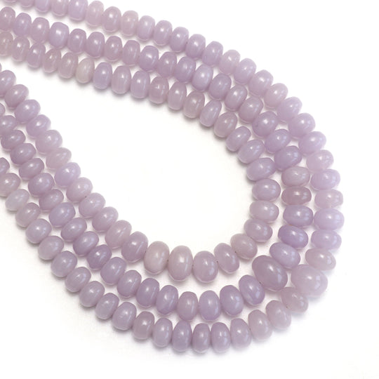 Natural Yttrium Fluorite Smooth Rondelle Beads | Unique Purple Fluorite | 4.5 mm to 9 mm | 18 Inch | Price Per Strand