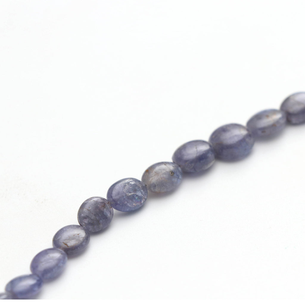 Natural Tanzanite Smooth Oval Beads, Tanzanite Oval, 6x7 mm to 7.5x9 mm - Tanzanite - Gem Quality , 8 Inch Full Strand, Price Per Strand - National Facets, Gemstone Manufacturer, Natural Gemstones, Gemstone Beads