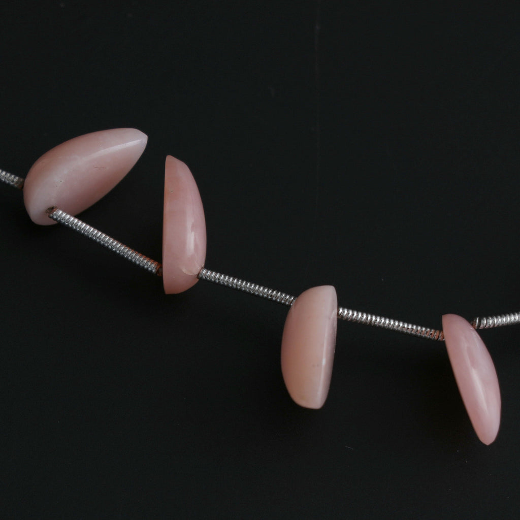 Pink Opal Smooth Pear Beads - 13x9 mm to 14x10 mm- Pink Opal Pear Cabochon Beads- Gem Quality , 20 Cm Full Strand, Price Per Strand - National Facets, Gemstone Manufacturer, Natural Gemstones, Gemstone Beads