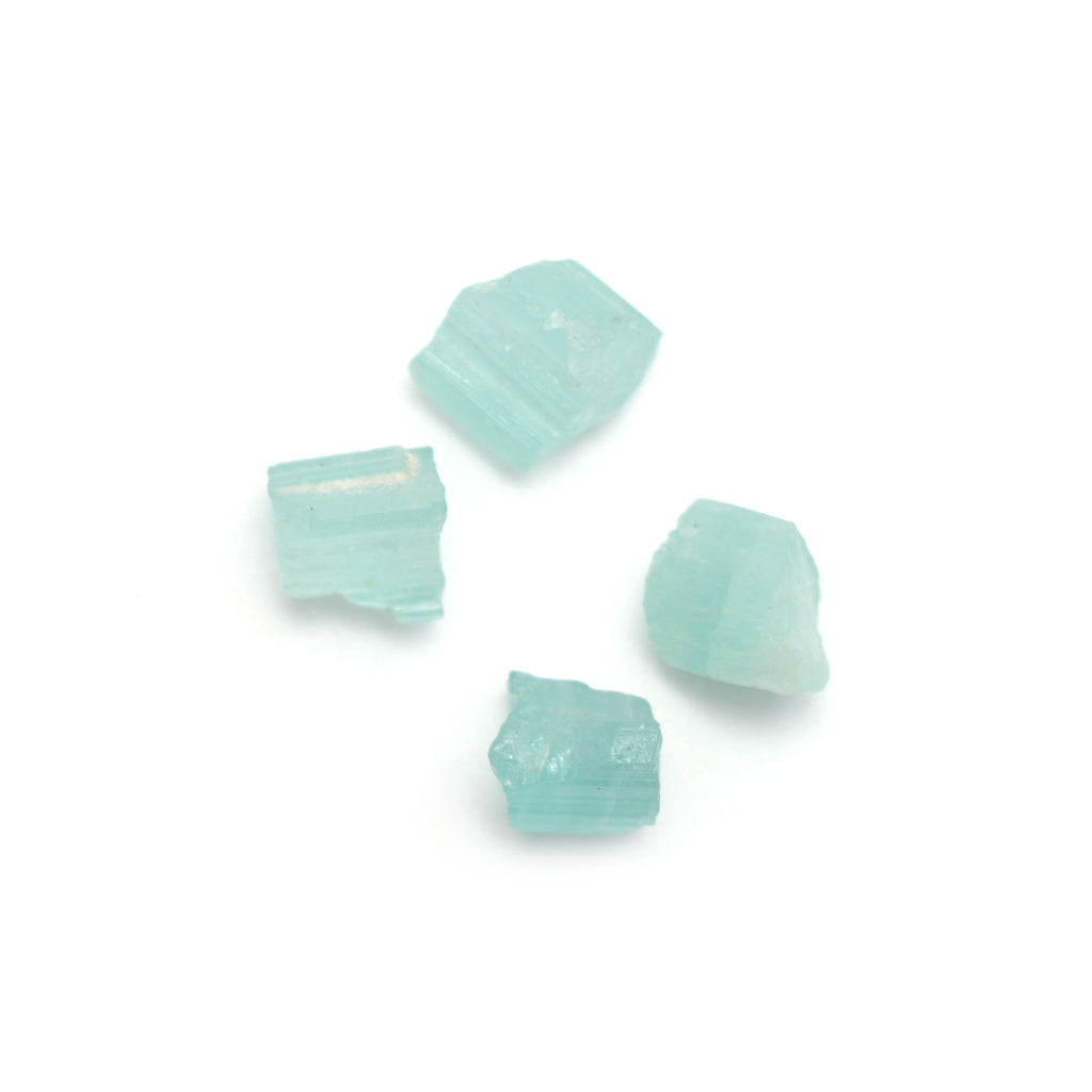 Natural Aquamarine Organic Rough Loose Gemstone | 9x9 mm | Rough Loose Gemstone | Set of 10 Pieces - National Facets, Gemstone Manufacturer, Natural Gemstones, Gemstone Beads