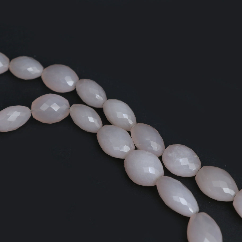 Lavender Chalcedony Faceted Oval Beads | 8.5x11.5 mm to 14.5x20 mm | Lavender Chalcedony Beads | 18 Inch Full Strand, Price Per Strand - National Facets, Gemstone Manufacturer, Natural Gemstones, Gemstone Beads