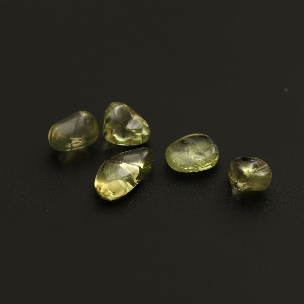 Natural Chrysoberyl Smooth Tumble Loose Gemstone, 7x14 mm, Chrysoberyl Smooth Tumble Gemstone, 5 Pieces - National Facets, Gemstone Manufacturer, Natural Gemstones, Gemstone Beads