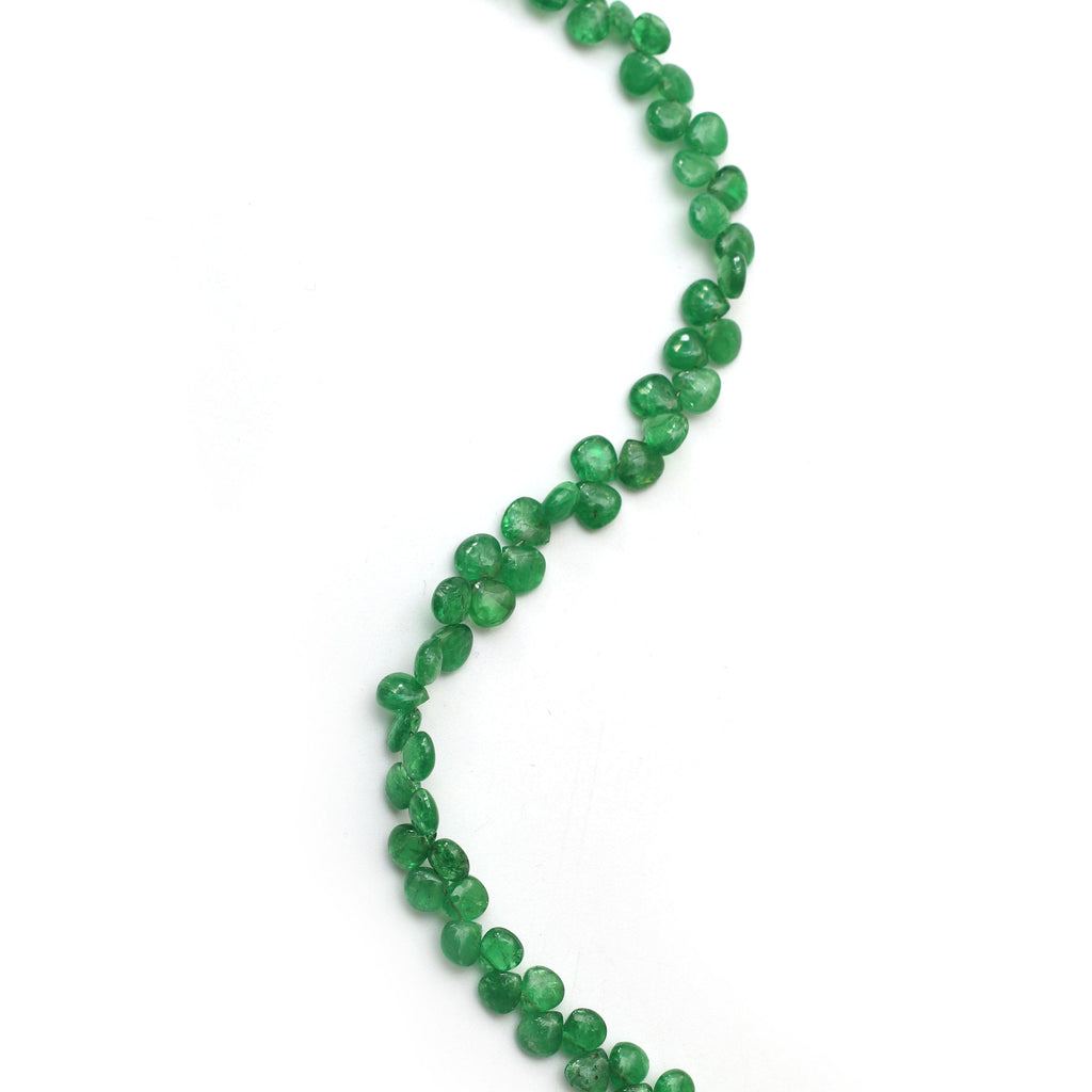 Tsavorite Smooth Heart Beads, 3.5x4.5 mm to 5x5 mm - Tsavorite Gemstone, Tsavorite Heart- Gem Quality , 7 Inch Full Strand, Price Per Strand - National Facets, Gemstone Manufacturer, Natural Gemstones, Gemstone Beads