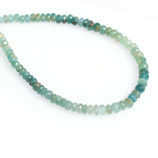 Natural Grandidierite Faceted Beads, 4 mm to 5 mm, Grandidierite Jewelry Making Beads, 8 Inches Full Strand, Price Per Strand