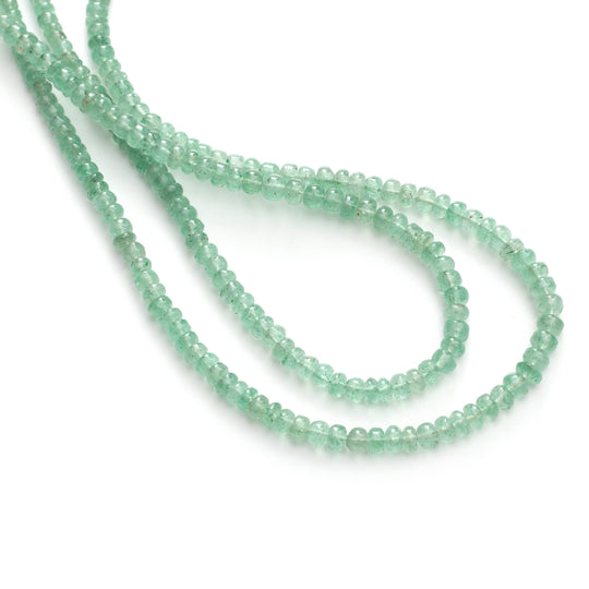 Green Quartz Smooth Roundel Beads, 4.5 mm to 5.5 mm, Quartz Jewelry Making Beads, 8 Inch/16 Inch Full Strand, Price Per Strand