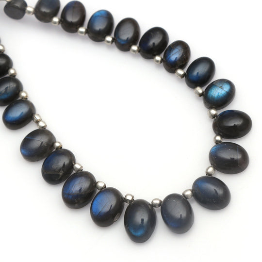 Labradorite Smooth Oval Beads - 5x7 mm to 7x10 mm- Labradorite Jewelry Making Beads,16 Cm Full Strand, Price Per Strand