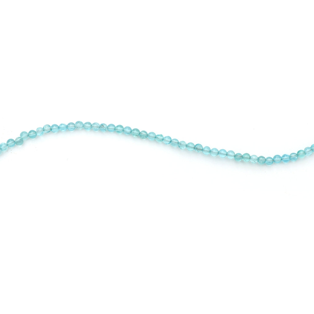 Sky Apatite Smooth Balls Beads - 2 mm to 3 mm- Sky Apatite ball- Gem Quality ,8 Inch/ 20 Cm Full Strand,Price Per Strand - National Facets, Gemstone Manufacturer, Natural Gemstones, Gemstone Beads