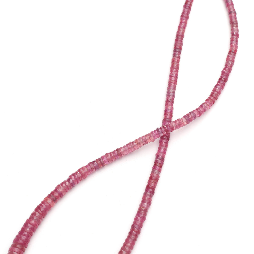 Mozambique AA- Ruby Faceted Coin Shapes Beads - Stones measure -Size 3.5 to 9 mm, 18 Inch strand - Good Quality Beads, Price Per Strand - National Facets, Gemstone Manufacturer, Natural Gemstones, Gemstone Beads